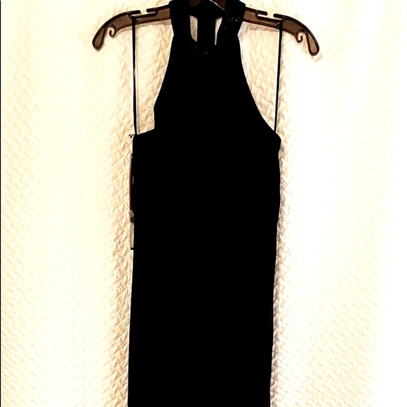 NWT Cache evening gown.  Black.  Backless. Beaded. Size 10.Sexy Bling. - Picture 12 of 16